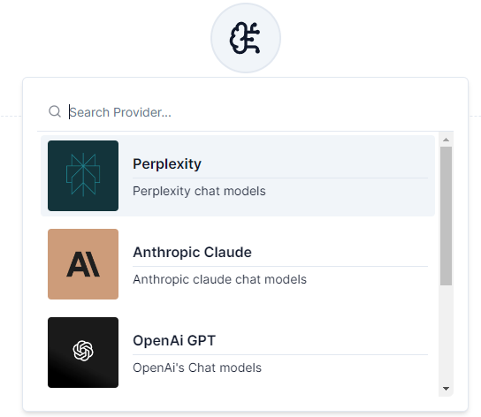 Pick from the AI Provider List