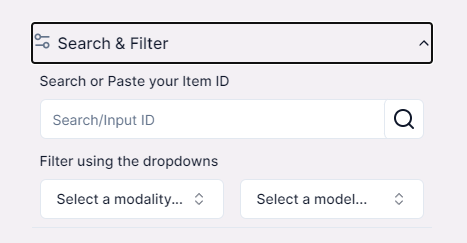 Library search and filters